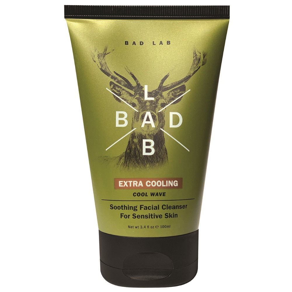 BAD LAB Cool Wave Soothing Facial Cleanser 100ml bottle for sensitive skin, front view.