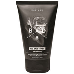 BAD LAB Dirty Deeds Invigorating Facial Scrub 100ml bottle on a clean white background.