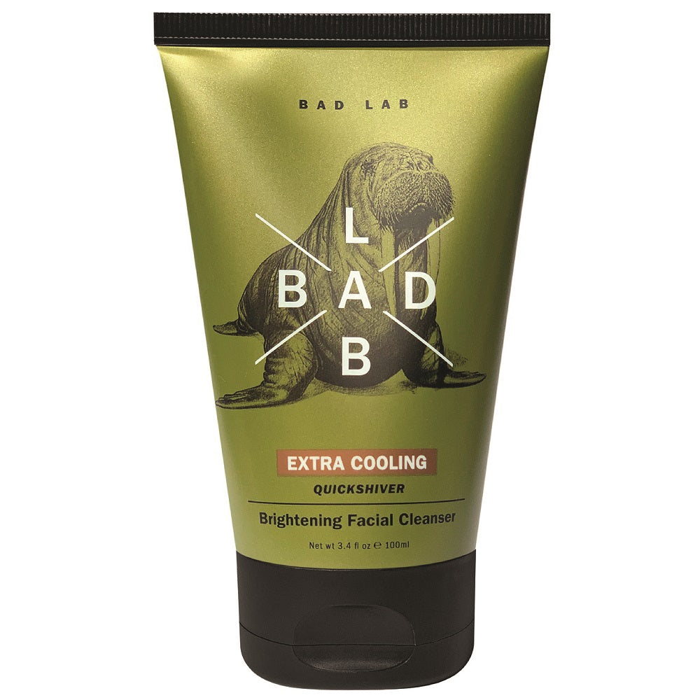 BAD LAB Quickshiver Brightening Facial Cleanser 100ml bottle on a clean background.