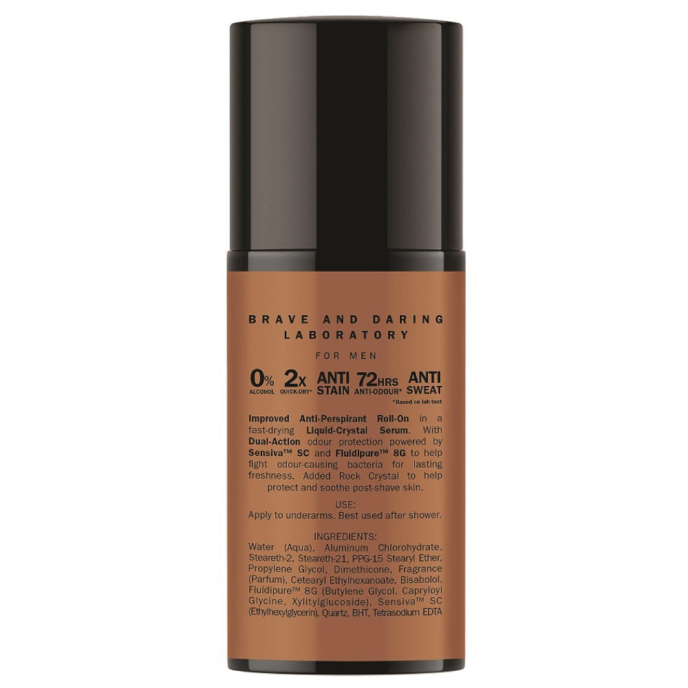 Ingredients list and instructions on the back of BAD LAB Razor Sharp Deodorant 50ml.