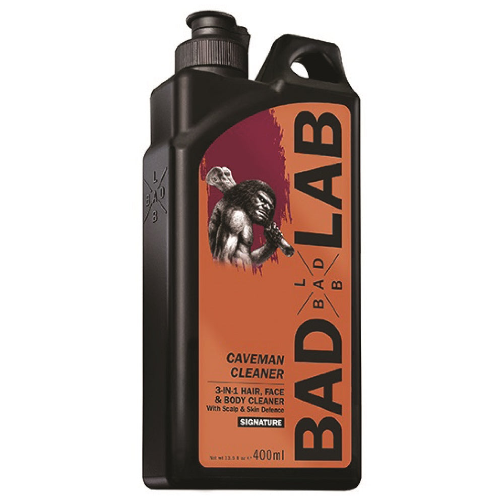 BAD LAB Signature Caveman Cleaner 3-in-1 Hair, Face & Body Cleaner 400ml bottle.