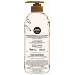 Ingredients list and usage instructions on the back label of Good Virtues Co. Hydrating Shower Cream.