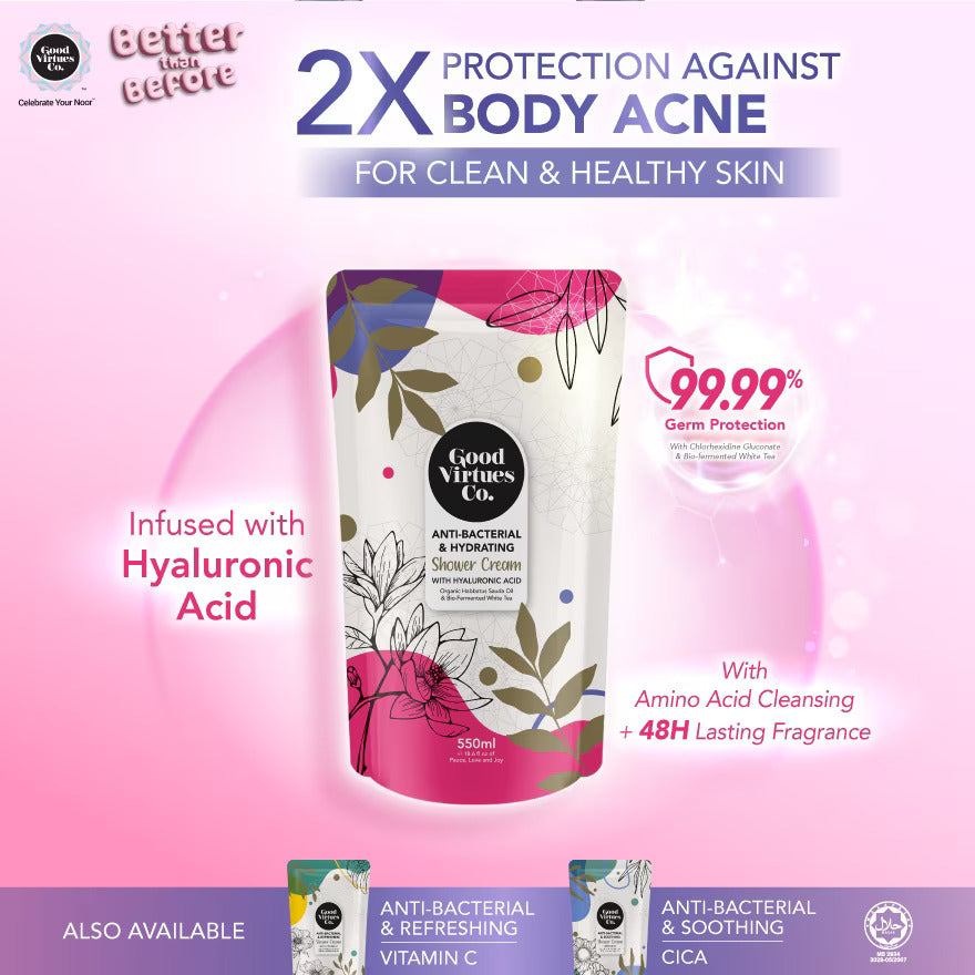 Key benefits of Good Virtues Co. Halal anti-bacterial shower cream