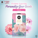 Good Virtues Co. English Rose & Geranium EDT Perfume (50ml) on a floral rose and geranium flower background