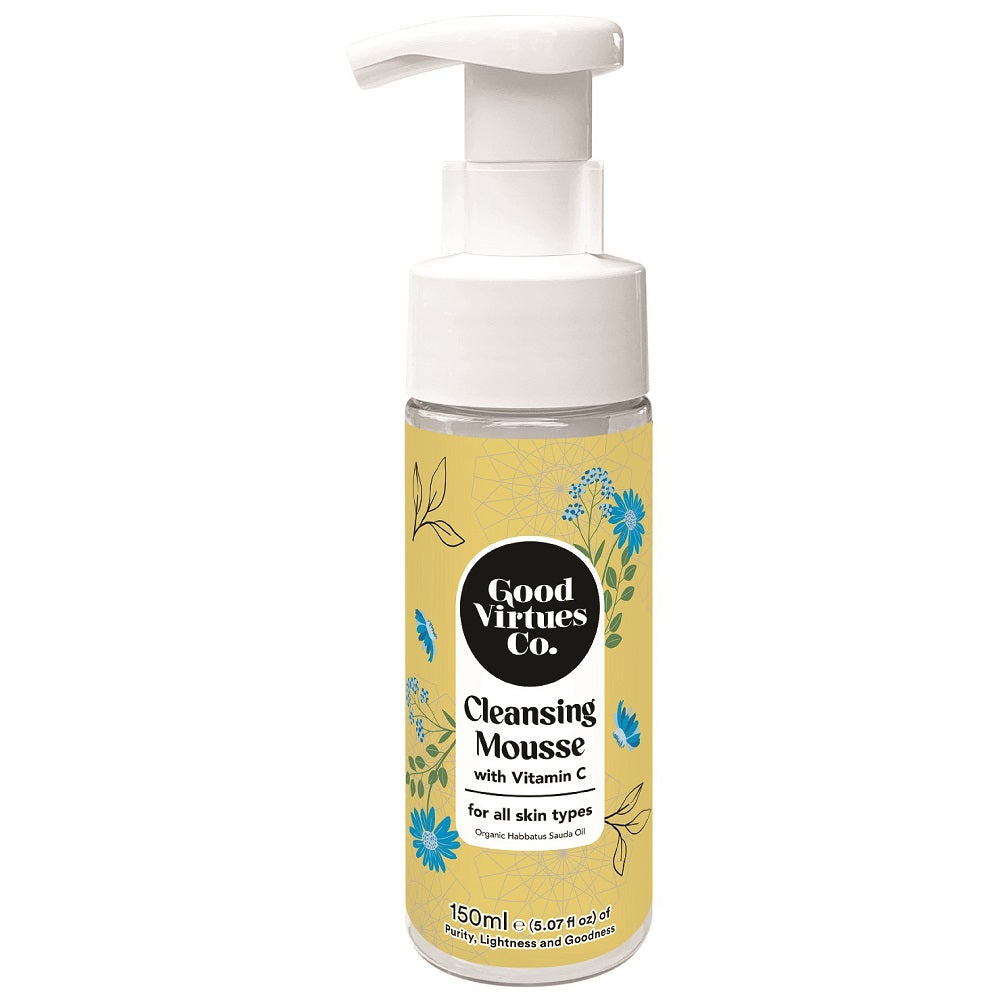 Good Virtues Co. Cleansing Mousse 150ml bottle on a clean white background.