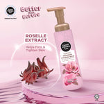 Good Virtues Co. Toning Feminine Hygiene Wash placed on a pink background