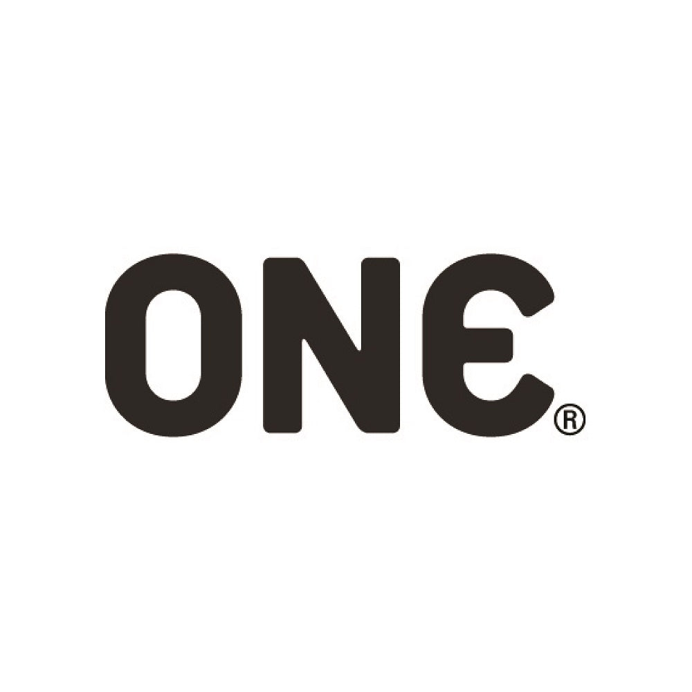 Black 'ONE' logo with a registered trademark symbol on a white background