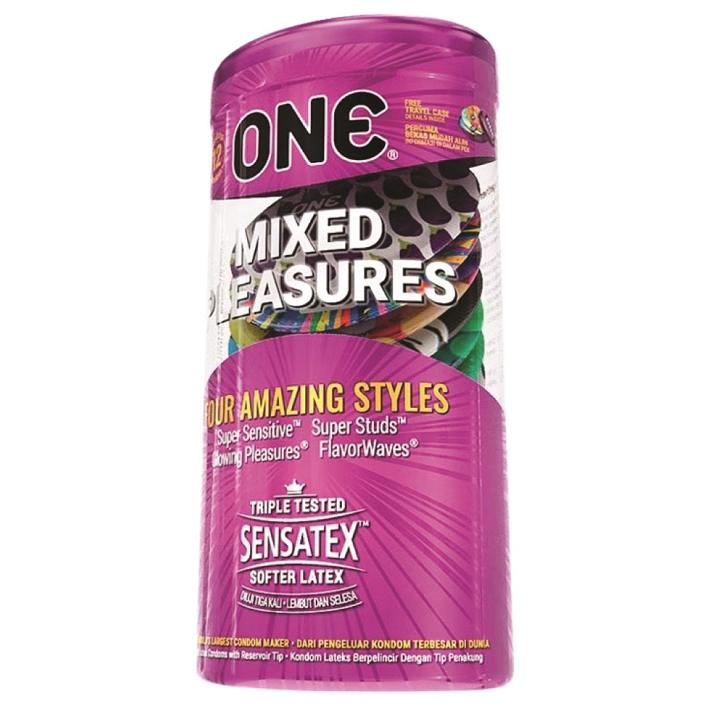 Front packaging of ONE Mixed Pleasures Condom 12s