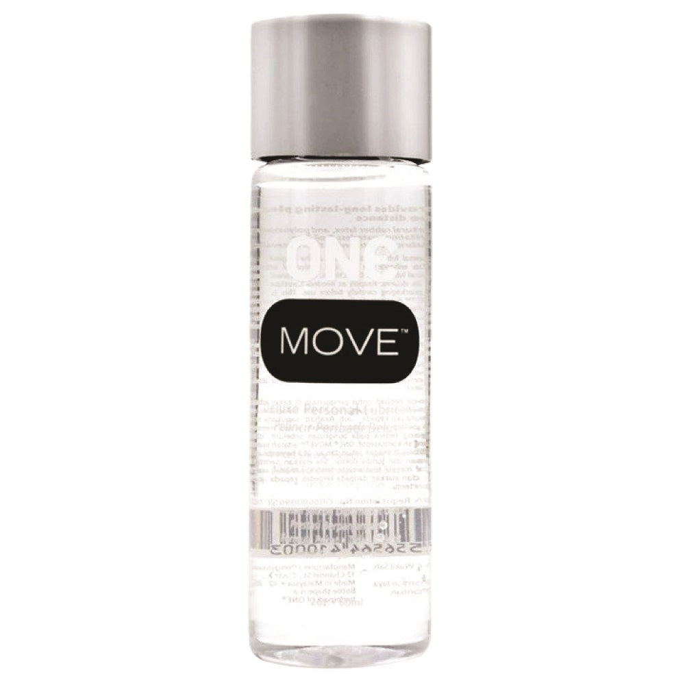 ONE Move Deluxe Personal Lubricant 60ml bottle standing upright against a clean background.