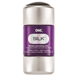 ONE Silk Intimate Lubricating Lotion 100ml bottle standing upright on a clean, minimalist background.