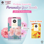 Recommended pairing with Yuzu & Musk on English Rose & Geranium