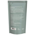 Back label of SUMMERIE Anti-Bacterial Body Wash Refill 550ml - Chamomile showing ingredients list