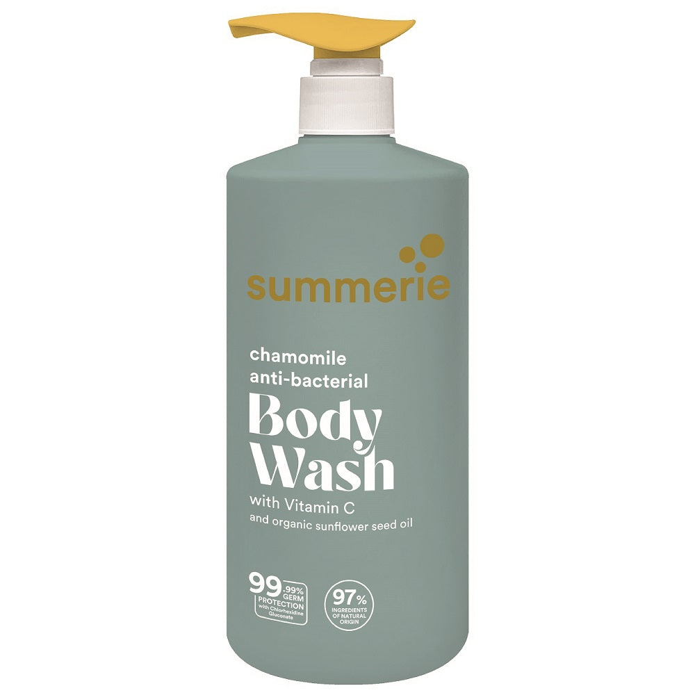 SUMMERIE Chamomile Anti-Bacterial Body Wash 650ml bottle on a white background.