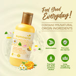Summierie hygiene wash bottle with natural ingredients and benefits on a light background