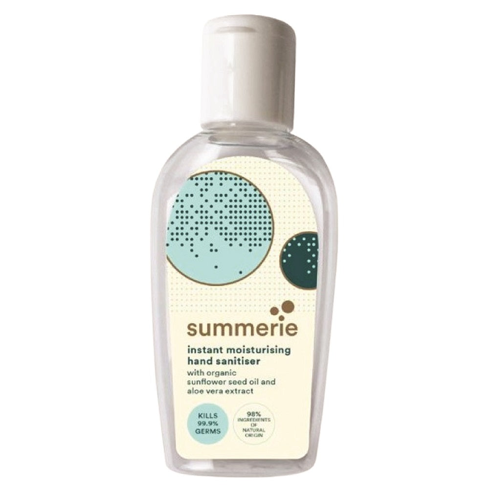 SUMMERIE Instant Moisturising Hand Sanitiser 50ml bottle on a clean background.